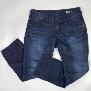 Silver Jeans Suki Capri Dark Wash Jeans Size 29